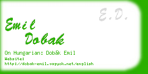 emil dobak business card