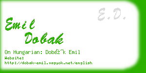 emil dobak business card